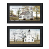 Set Of Two Amazing Grace 3 Black Framed Print Wall Art